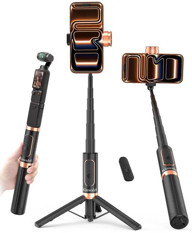 Main image of Selfie Stick Tripod for iPhone & Android, 35" Portable Phone Tripod Stand with Bluetooth Remote, 8.8" Mini Travel Tripod, Cell Phone Tripod for Video Recording, 1/4 Screw for Action Camera
