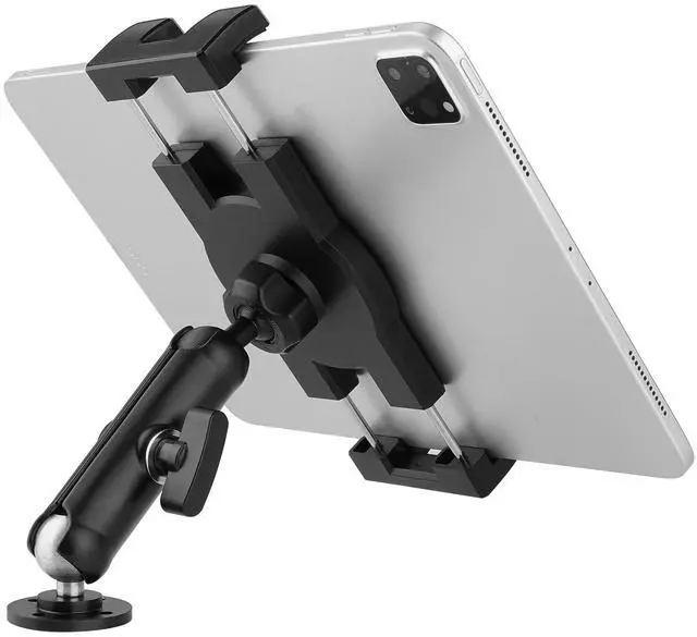 Main image of Aluminum Heavy Duty Drill Base Tablet Holder for Car,Tablet Mount for Truck,Commercial Vehicles,Dashboard,Boat and Wall Compatible with 4"-12.9" iPad Pro/Mini/Galaxy Tab//Phones,Large Case Friendly