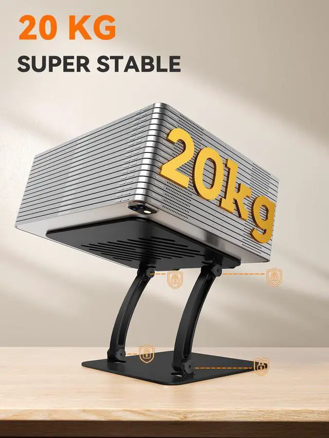 Alt view image 5 of 6 - Tablet Holder Stand, Dual Rod Adjustable Aluminum Desktop Stand, Compatible with 4.7-16.9" iPads, Surface Tablets, Portable Monitor, Kindle and More (Black)