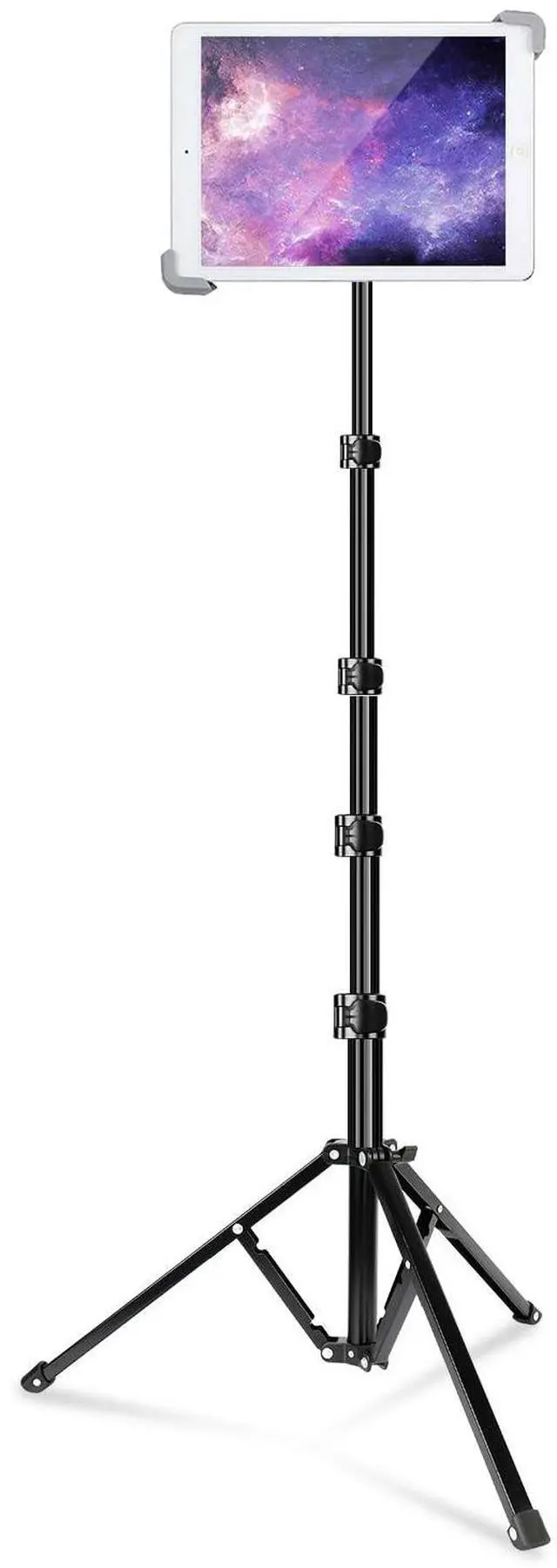 Main image of iPad Tripod Stand, Aluminum Alloy iPad Stand, 360 Rotation Adjustable Height iPad Stand Holder for Floor, Universal Compatible with All 7.9-11 Inch Tablet