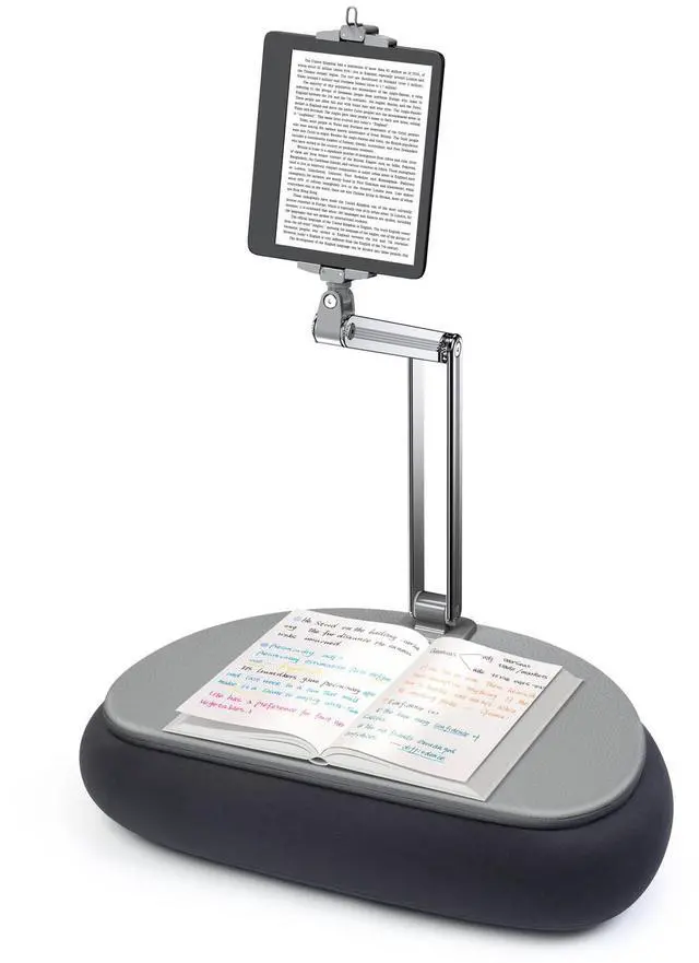 Main image of Tall Tablet Pillow Stand, Long Arm Adjustable Kindle Pillow Holder for Reading in Bed, 360°Rotation iPad Stand for Lap Compatible with 6 - 13 iPad Air Mini Pro iPhone Kindle Cell Phone