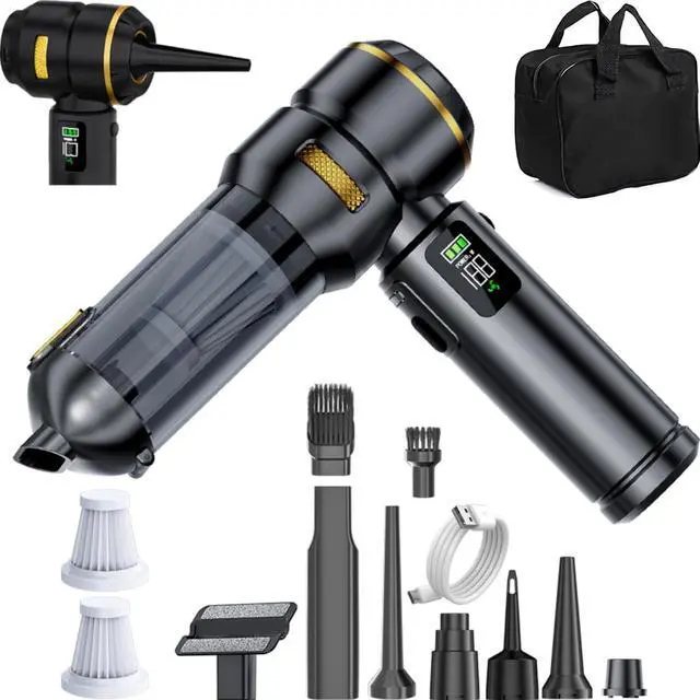 Main image of Car Vacuum Cleaner High Power 20000Pa Cordless Handheld Mini Vacuum & Air Duster for Car & Desk, Home, Office & Camping, Ideal Gift for Men & Women, 6000mAh Battery (Fast Charging Edition)