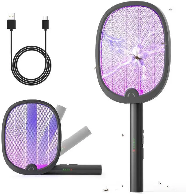 Main image of Electric Fly Swatter Foldable Bug Zapper Racket 2 in 1 Mosquito Killer with Attractant Light Rechargeable 1800mAh for Indoor Home Backyard Patio Camping