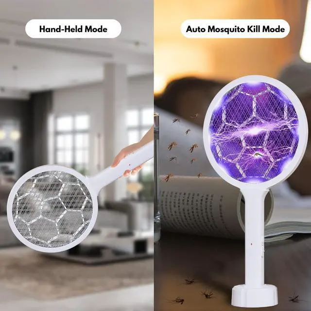 Alt view image 6 of 6 - 2 Pcs Electric Fly Swatter Racket, Bug Zapper Racket and Mosquito Zapper Racket 8 LED High Voltage Handheld