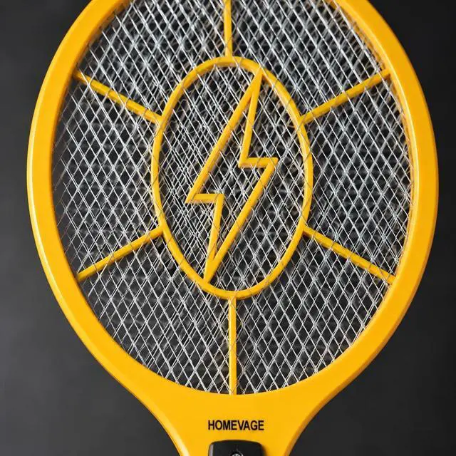 Alt view image 6 of 7 - Electric Fly Swatter - Bug Zapper - Best High Voltage Handheld Mosquito Killer - Wasp, Fruit Fly, Insect Trap Racket for Indoor, Travel, Camping and Outdoor Control (2 AA Batteries Included)