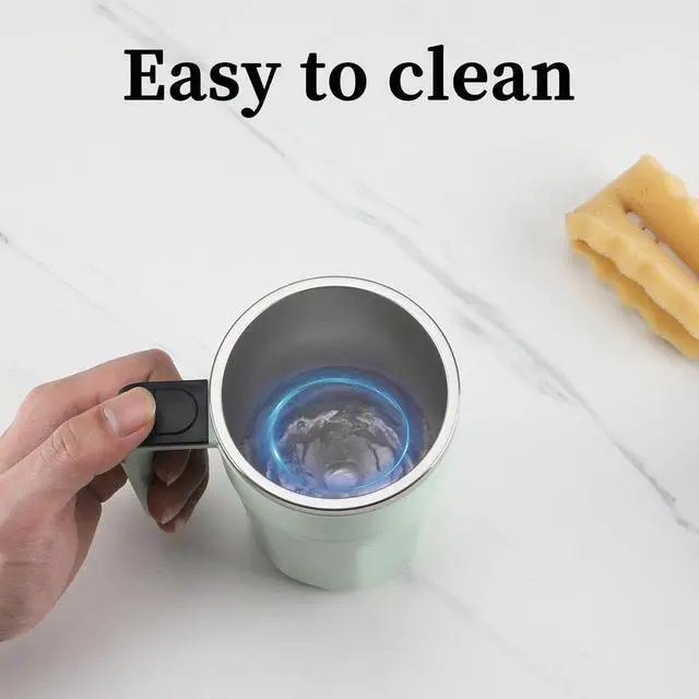 Alt view image 7 of 7 - Self Stirring Coffee Mug with Fahrenhite Temperature Display, Rechargeable Stirring Mug, Automatic Self Stirring Cup with Lid, For Coffee, Milk and Other Beverages, Green