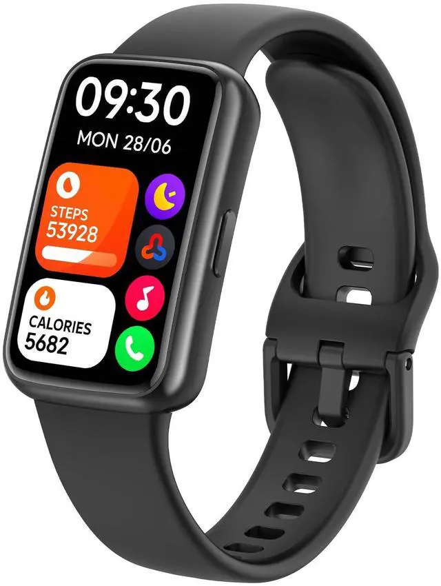 Main image of Fitness Tracker Watch for Men & Women, 1.47" HD with Bluetooth, 24/7 Heart Rate & Blood Oxygen Monitor, Sleep & Step Counter, 100+ Sports Modes, 3ATM Waterproof, Compatible with Android iOS Black
