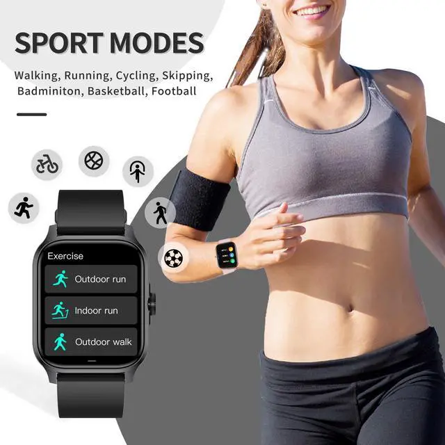 Alt view image 5 of 7 - Yihou Fitness Tracker Heart Rate Blood Pressure Watch Blood Oxygen Monitor Pedometer Step Counter Activity Tracker Big Fitness Tracker for Women Men Smart Watch for Android Phones Compatible iPhone