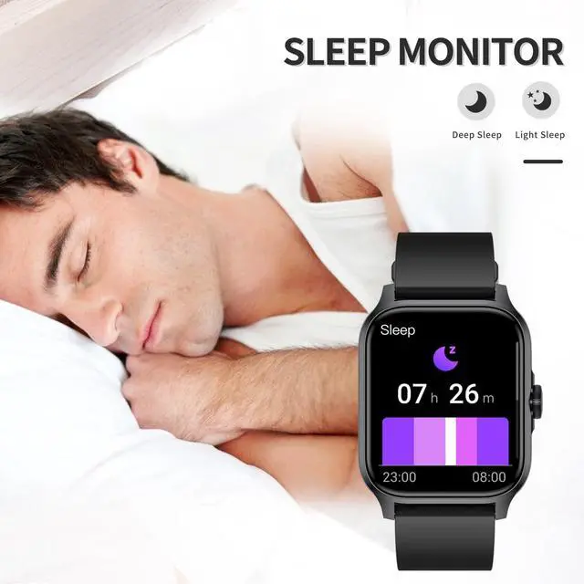 Alt view image 3 of 7 - Yihou Fitness Tracker Heart Rate Blood Pressure Watch Blood Oxygen Monitor Pedometer Step Counter Activity Tracker Big Fitness Tracker for Women Men Smart Watch for Android Phones Compatible iPhone