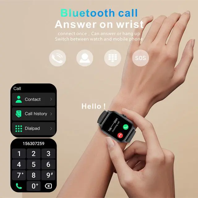 Alt view image 7 of 7 - Yihou Fitness Tracker Heart Rate Blood Pressure Watch Blood Oxygen Monitor Pedometer Step Counter Activity Tracker Big Fitness Tracker for Women Men Smart Watch for Android Phones Compatible iPhone