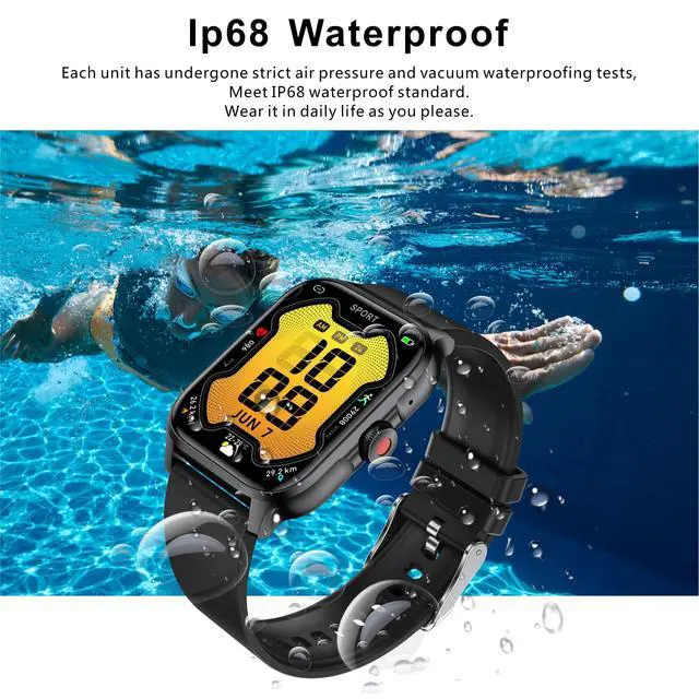 Alt view image 6 of 7 - Yihou Fitness Tracker Heart Rate Blood Pressure Watch Blood Oxygen Monitor Pedometer Step Counter Activity Tracker Big Fitness Tracker for Women Men Smart Watch for Android Phones Compatible iPhone
