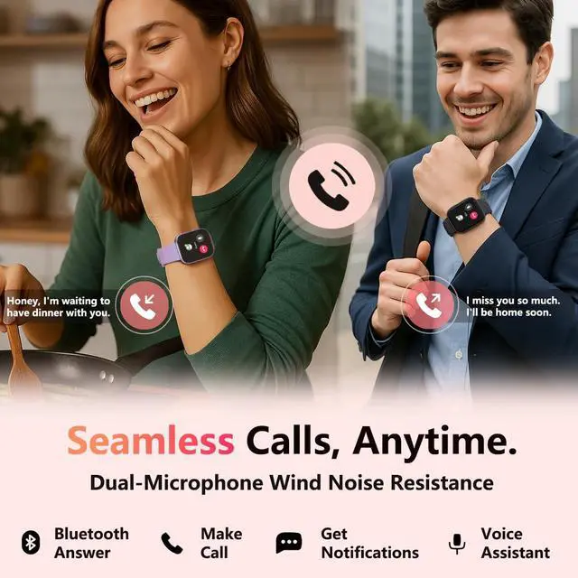 Alt view image 2 of 7 - Fitness Tracker with 24/7 Heart Rate & Blood Pressure Monitor, Smart Watch with Blood Oxy-gen, Sleep Tracking, Fitness Watch 120+ Sports Modes, Answer/Make Calls for Men and Women