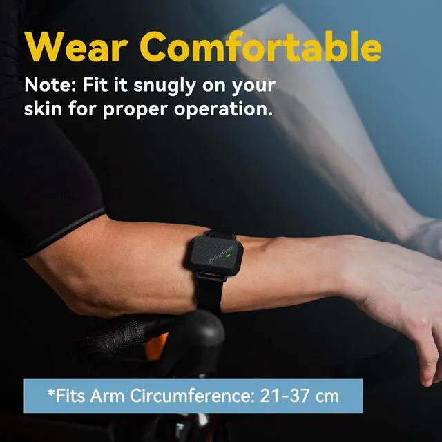 Alt view image 6 of 7 - Heart Rate Monitor Armband, Bluetooth 5.0/ANT+ HR Monitor, Rechargeable Fitness Tracker with 110 Hour Battery Life, HR Zone LED Indicator, IPX6 Waterproof, for Running, Cycling, Exercise, Other Sports