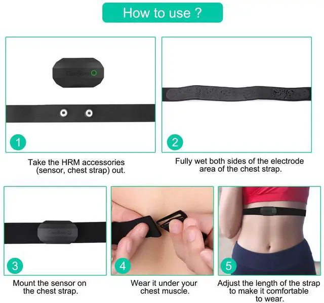 Alt view image 5 of 7 - Bluetooth Heart Rate Monitor Chest Strap H808S, ANT+ BLE HR Monitor Chest, HRM IP67 Waterproof, Use for Running Cycling Gym and Other Sports