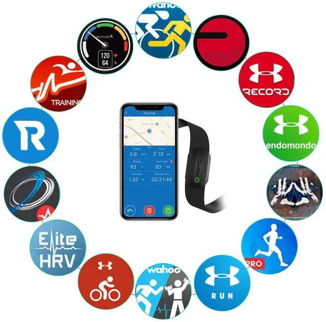 Alt view image 7 of 7 - Bluetooth Heart Rate Monitor Chest Strap H808S, ANT+ BLE HR Monitor Chest, HRM IP67 Waterproof, Use for Running Cycling Gym and Other Sports
