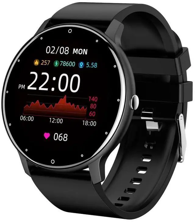 Main image of Smart Watch, Health Monitoring, Fitness Tracker Men Women, Sports Mode, Activity Tracker with Heart Rate Blood Oxygen and Sleep Monitor Waterproof Smartwatch for Android/iOS Phones (Black)