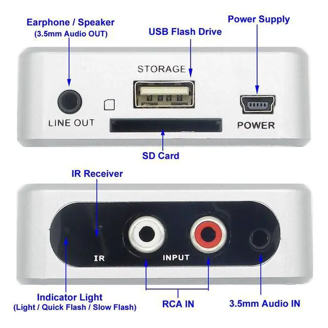 Alt view image 3 of 7 - Music Digitizer CD Recorder for Music Audio Capture Device Cassette MP3 Recorder Converter with 3.5mm & RCA Line Input