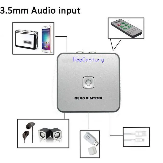 Alt view image 6 of 7 - Music Digitizer CD Recorder for Music Audio Capture Device Cassette MP3 Recorder Converter with 3.5mm & RCA Line Input
