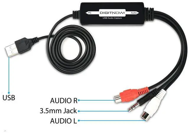 Alt view image 5 of 6 - USB 2.0 Audio Capture Card,Cassette Converter,Cassette to Digital,Cassette to MP3 Converter,Support Mac & Windows 10/8.1/8 / 7 / Vista/XP