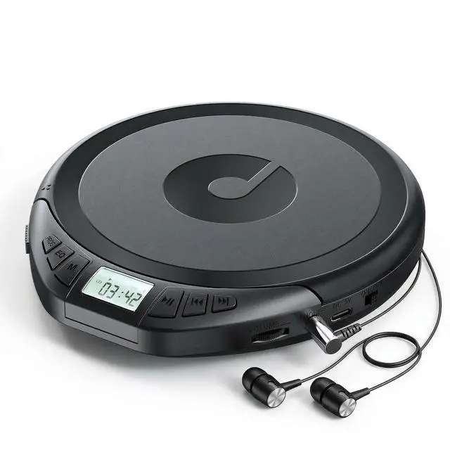 Main image of H-01 Portable CD Player with Earphones,Personal CD Discman Player for Home Car with Anti-Skip Shockproof Protection, Small CD Player with LCD Display for Music Lovers