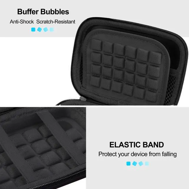 Alt view image 3 of 7 - Hard Carrying Case for Maxone Ultra Slim Portable External Hard Drive HDD 500GB 160GB 250GB 320GB 500GB 750GB 1TB USB 3.0 EVA Shockproof Water-Resistant Protective Storage Travel Bag, Black