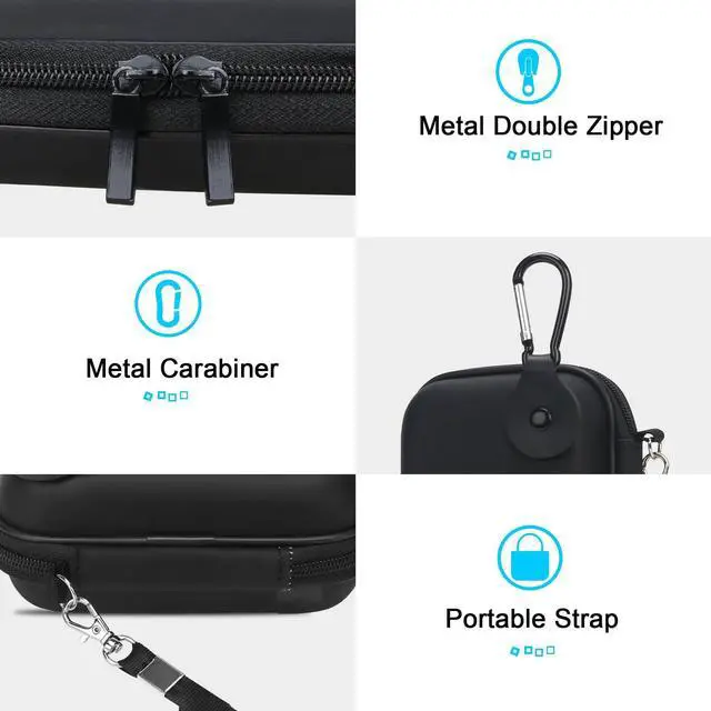 Alt view image 6 of 7 - Hard Carrying Case for Maxone Ultra Slim Portable External Hard Drive HDD 500GB 160GB 250GB 320GB 500GB 750GB 1TB USB 3.0 EVA Shockproof Water-Resistant Protective Storage Travel Bag, Black