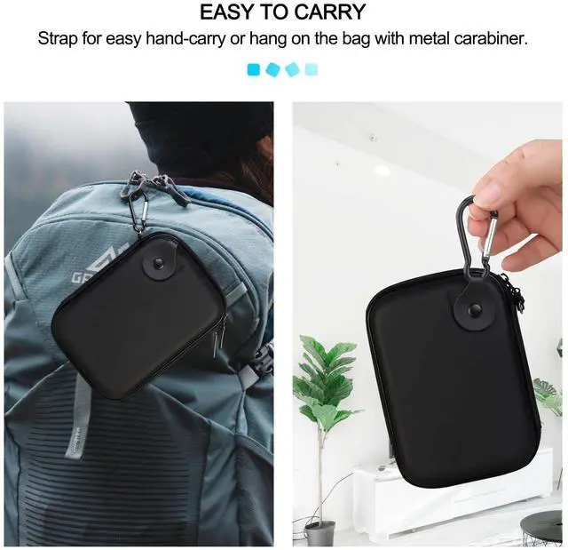 Alt view image 5 of 7 - Hard Carrying Case for Maxone Ultra Slim Portable External Hard Drive HDD 500GB 160GB 250GB 320GB 500GB 750GB 1TB USB 3.0 EVA Shockproof Water-Resistant Protective Storage Travel Bag, Black