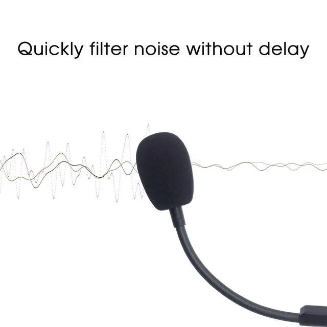 Alt view image 5 of 6 - Mic Replacement Fits for Razer BlackShark V2,V2 Pro Gen 1,V2 SE Wireless Gaming Headsets, Noise Cancelling 3.5mm Jack Boom BlackShark PC Game Sound Microphone Set with 2 Pcs Foam Covers