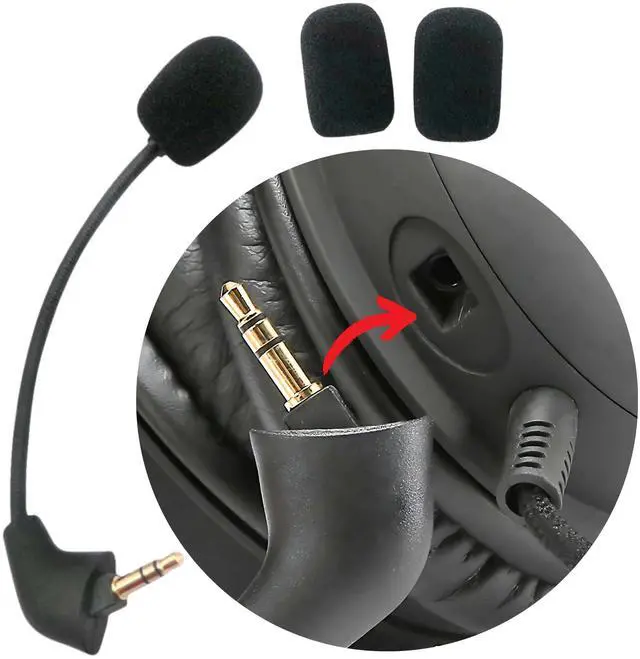 Main image of Hyperx Cloud 2 Mic Replacement, (Old Version Before 2021), Cloud X, Cloud II, Cloud Core, Cloud Pro Silver Noise Cancelling Boom Microphone Compatible with Gaming Consoles, PC, 3.5mm Jack