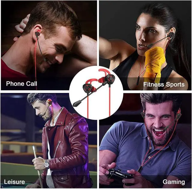 Alt view image 6 of 6 - Gaming Headset with Microphone Wired Gaming Earbuds PC for One PS4 PS5 Nintendo Switch PlayStation 5 Games Mobile Phone,Detachable Earphones Noise Cancelling Gaming Headphones with Mic