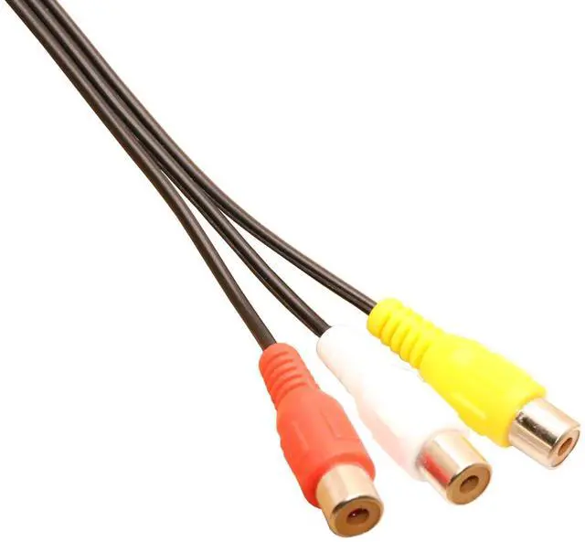 Alt view image 4 of 5 - 3.5mm to 3RCA Input Adapter Cable, Video AV Component Adapter Cable Replacement, 3.5mm Mini 1/8" TRS Stereo Male to 3 RCA Female Jack Adapter Cord 23CM/9in