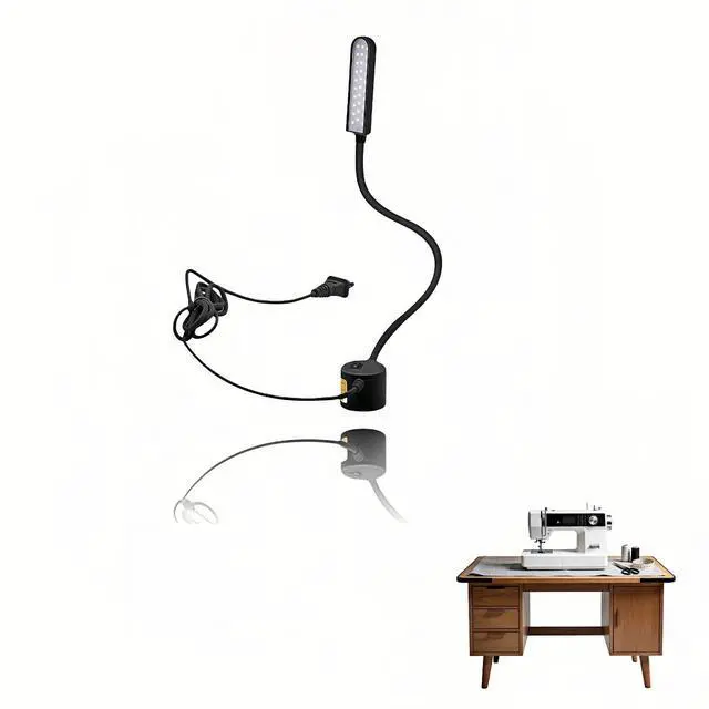 Main image of 30 LED Sewing Machine Light with Flexible Silicone Neck, Magnetic Base Work Lamp for Sewing Machines, Drill Press, Desk, Music Stand, Crafts, Workbench, Non-Flicker, Eye-Caring Design