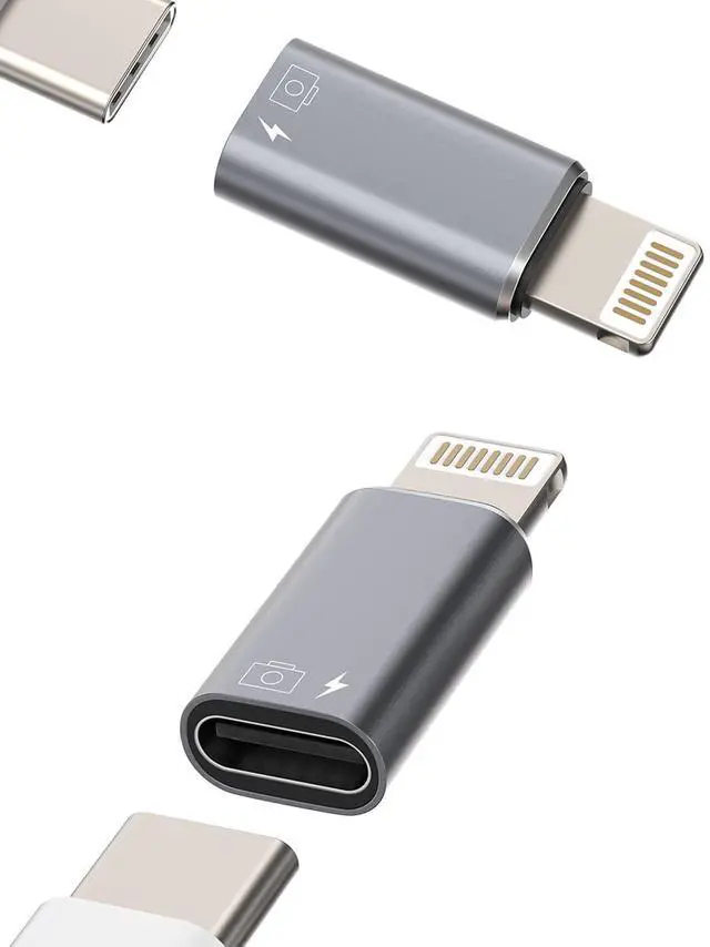 Main image of iPhone OTG Adapter(2Pack)Headphone Dongle USB C Female to Lightning Male Charger Data Sync Converter for Apple 14 13 11 12 Pro Max Xr X Xs 8 7 Plus Type-c Port Camera Card Reader Flash Drive Connector