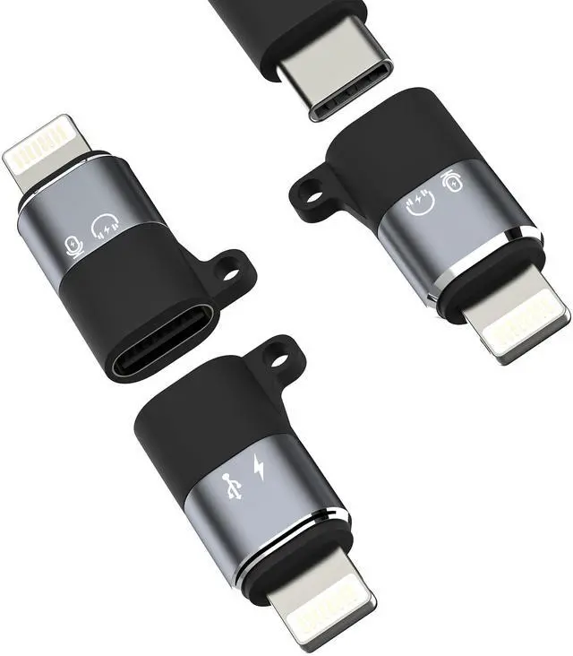 Main image of OTG Audio USB C to Lightning Adapter for Iphone 14 13 Pro Max (3Pack) for Apple Type C Female Lighting Male Charger Cable Mobile Tipo Drive Connect Converter Thunderbolt Dongle Headphone Data for iPad