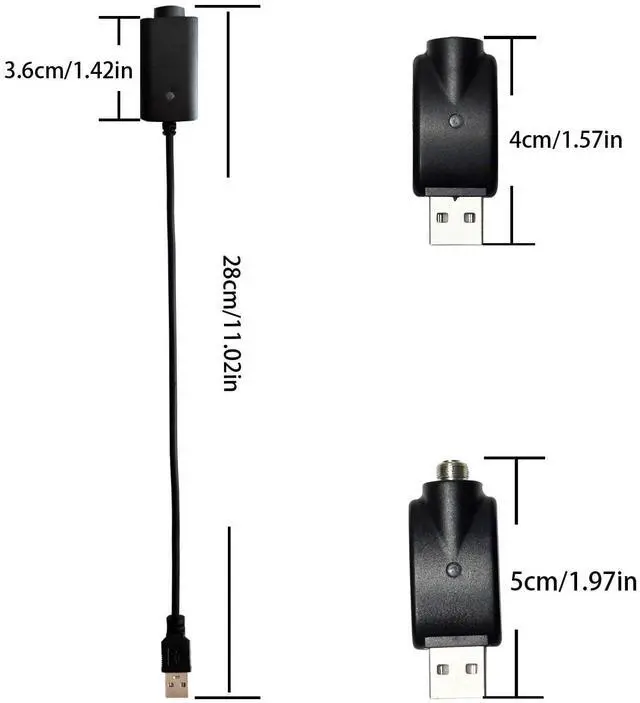 Alt view image 2 of 5 - Smart USB Thread Charger Cable with LED Conversion Indicator Light, 3-Piece Set Smart Overcharge Protection USB Adapter and Wireless Home Soldering Iron Charging (Black)