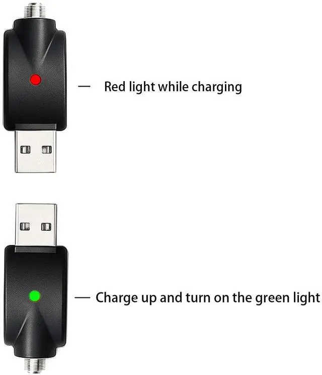 Alt view image 3 of 5 - Smart USB Thread Charger Cable with LED Conversion Indicator Light, 3-Piece Set Smart Overcharge Protection USB Adapter and Wireless Home Soldering Iron Charging (Black)