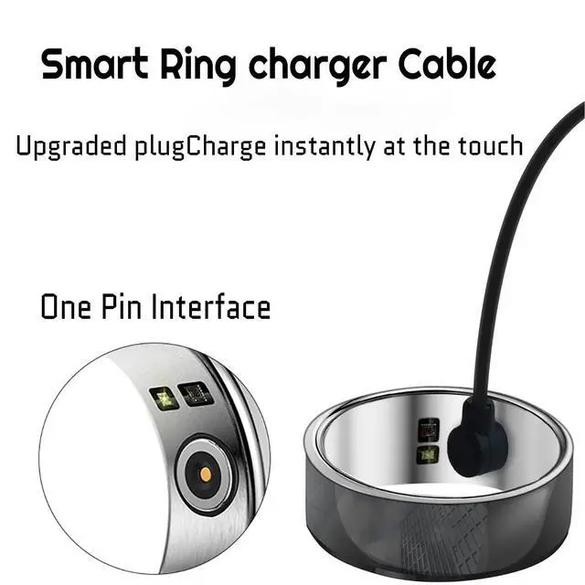 Alt view image 2 of 6 - 2 Pcs Magnetic Smart Ring Chargers Replacement Charger Cord for 4 mm Suitable for R02 R09 R18 Ring & More 1 Pin Devices But NOT for OuraRings, NOT for SamsungRings