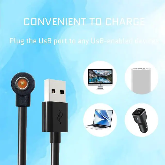 Alt view image 3 of 6 - 2 Pcs Magnetic Smart Ring Chargers Replacement Charger Cord for 4 mm Suitable for R02 R09 R18 Ring & More 1 Pin Devices But NOT for OuraRings, NOT for SamsungRings