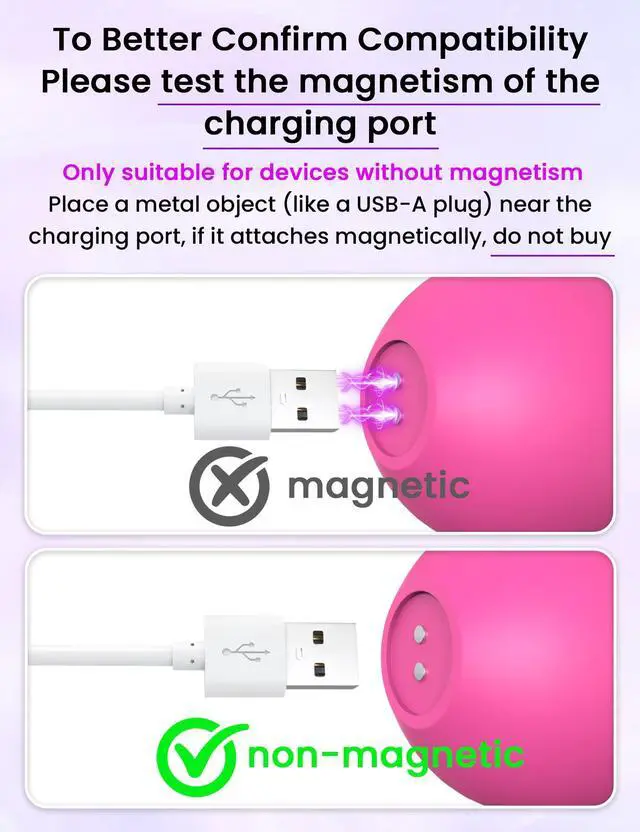 Alt view image 2 of 7 - USB Magnetic Fast Charger Cable - Split Adjustable Charging Cable for Massagers,Rechargeable Toys,Electric Toothbrushes and More