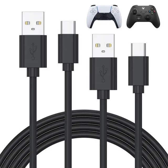 Alt view image 7 of 7 - 2 Pack PS5 Controller Charging Cable, 3.3ft Replacement USB C Charging Cable for PlayStation 5 DualSense, Xbox Series S/Series X, Elite Series 2, Switch Controller