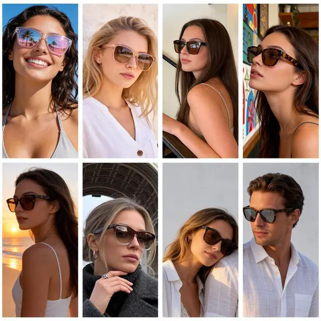 Alt view image 2 of 7 - Sunglasses Womens Polarized Sunglasses for Women Trendy Designer Mirrored UV Protection Sun Glasses