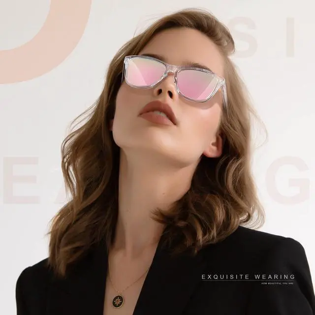Alt view image 6 of 7 - Sunglasses Womens Polarized Sunglasses for Women Trendy Designer Mirrored UV Protection Sun Glasses
