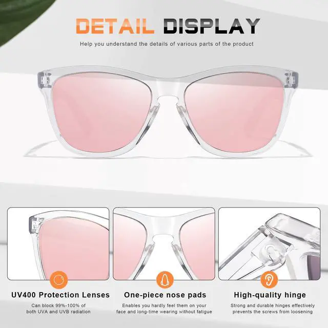 Alt view image 5 of 7 - Sunglasses Womens Polarized Sunglasses for Women Trendy Designer Mirrored UV Protection Sun Glasses