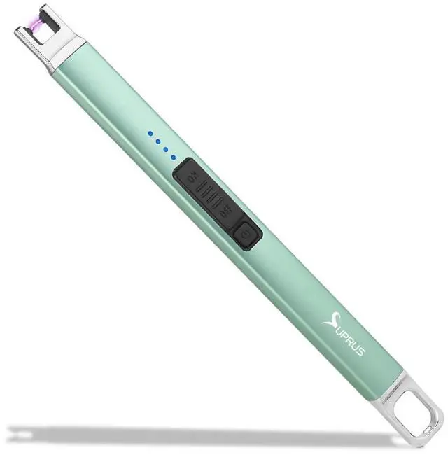 Main image of Candle Lighter Arc Electric Lighter Windproof Flameless with Safety Switch for Camping BBQ Birthday, Giftbox for Mom Wife Friend (Green)