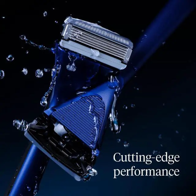 Alt view image 2 of 7 - House of Atlas Essential Razor for Men, Handle + 2 Razor Blade Refills, Precision Trim Edge (Dusk)
