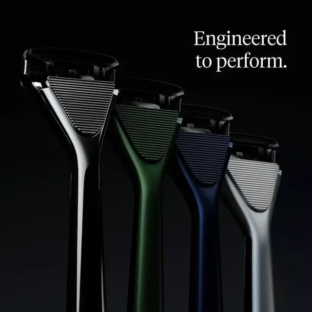 Alt view image 4 of 7 - House of Atlas Essential Razor for Men, Handle + 2 Razor Blade Refills, Precision Trim Edge (Dusk)