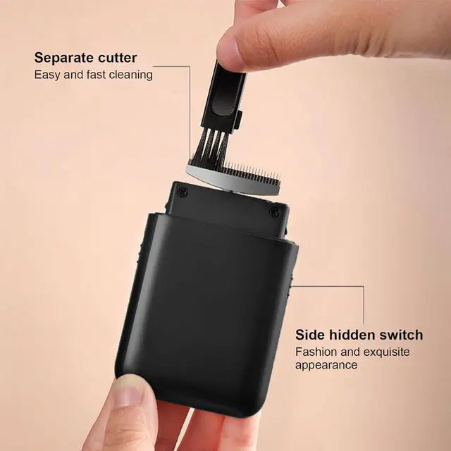 Alt view image 3 of 7 - Men's Foil Shaver - USB Rechargeable Mini Portable Electric Shaver, Multifunction Stubble Trimmer with Pop-Up Sideburn Razor, Sensitive Skin Friendly for Beards, Ideal for Travel/Gym/Home