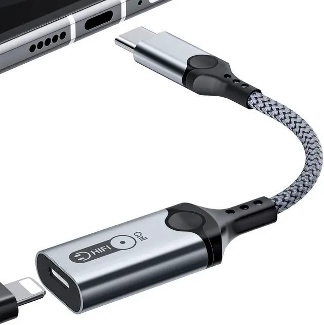 Main image of USB C to Lightning Audio Adapter for iPhone 15 16 Pro Max 17 Air iPad Pro iPad 10 USB C Male to Lightning Female Connector Headphone Adapter for iPad Air 5 Mini 6 MacBook Mac, NOT Support Charging