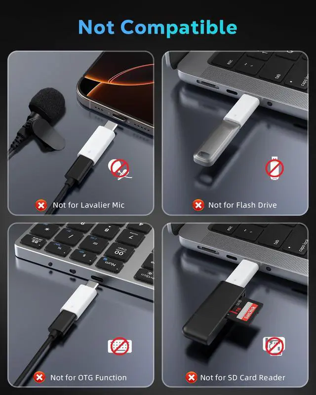 Alt view image 2 of 7 - 60W USB C to Lightning Headphone Audio Adapter for iPhone 17 Air 16 16e 15 Pro Max Plus, iPad Pro/Air - PD Fast Charging Data Lightning to USB C Adapter for Earphones, Not for OTG/Lavalier Microphone