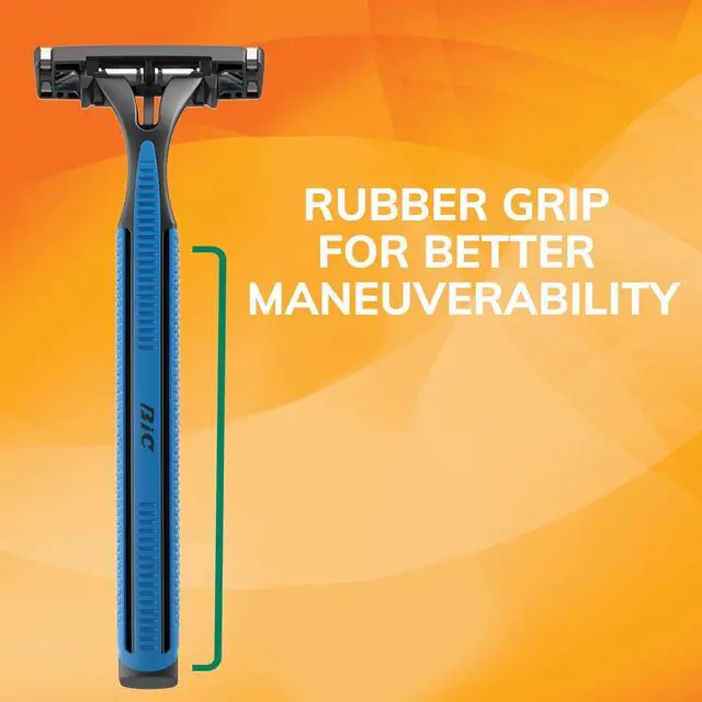 Alt view image 5 of 7 - 2 Disposable Razors for Men With 2 Blades for Sensitive Skin, 18 Count Value Pack of Shaving Razors